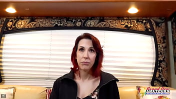 Horny brunette coed scarlett foxx sucks a hard cock and gets deeply banged