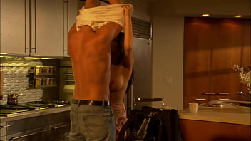 Beauty brunette milf mom fucked in her home