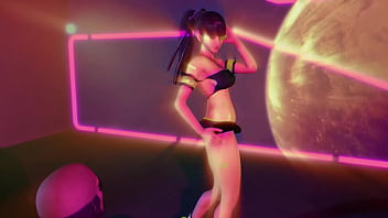 Athletic whore eve dances striptease and rides customer big cock to orgasm