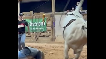 My step son first time riding a bull and going for round 2