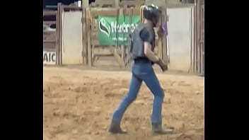 My step son first time riding a bull and going for round 2