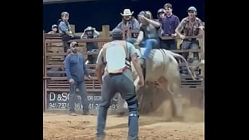My step son first time riding a bull and going for round 2