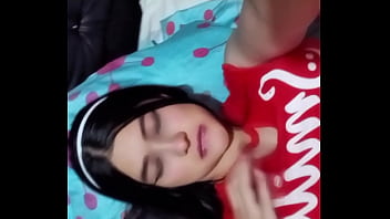 Porn actress touches her tasty pussy