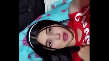 Porn actress touches her tasty pussy