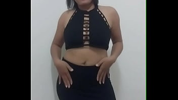 Thaiger posing in black skirt & top