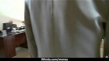 Sexy teen nails her butt on hard dick for cash 20