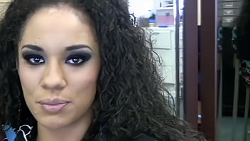 A young latina fucks with a white muscle guy for the first time