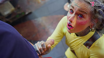 Pornstar tattoo artist gets assfucked from customer hard anal atm facial cumshoot