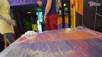 Pornstar tattoo artist gets assfucked from customer hard anal atm facial cumshoot