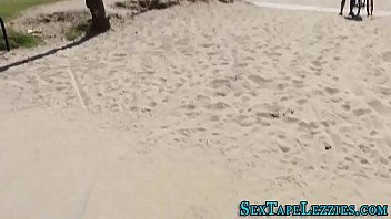 Busty teen tasting lez