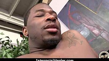 Hot cougar cums hard on young black cock 27