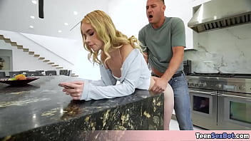 Cute skinny teenie versus horny older rentor