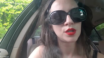 Sage eldritch red lipstick cigarette inhales & exhales