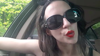 Sage eldritch red lipstick cigarette inhales & exhales