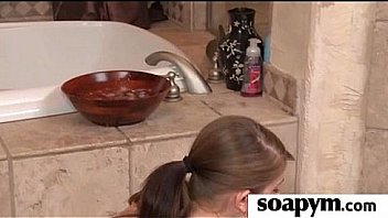 Soapy massage end with a big cumshot 22