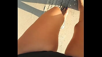 Spraying the beach #outdoorfun #beach #public #pee #piss #pissing #peeing #wet #legs #legspeeing