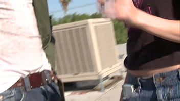 18 year old nicole ray wacks off thick cock and gets plowed in restroom