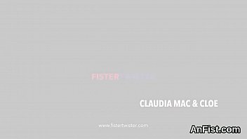 Lesbian teenie gets her bald snatch and butt hole fisted