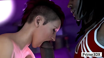 Animation redhead stripper performs on dreadlocks bbc