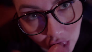 Lewd woman sucks cock her male's