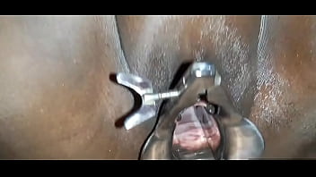 Anal buceta com objeto