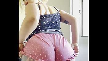 Naked ass in the kitchen