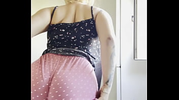 Naked ass in the kitchen