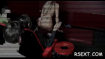 Beautiful babe gives oral pleasure