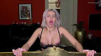 Deepthroat face fucking cum slut coco de wit gets a hard and deep pounding by a big dick