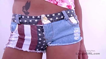 Alluring brunette beauty seduced by the producer