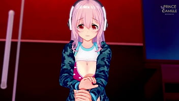 Super sonico needs a relaxing evening and ends in sex