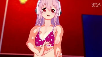 Super sonico needs a relaxing evening and ends in sex