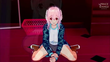 Super sonico needs a relaxing evening and ends in sex