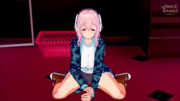 Super sonico needs a relaxing evening and ends in sex