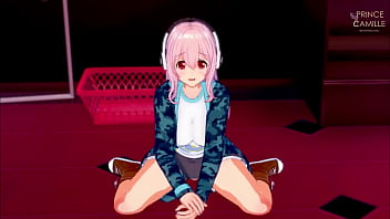 Super sonico needs a relaxing evening and ends in sex
