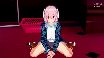 Super sonico needs a relaxing evening and ends in sex