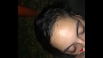 Mixx babe sucking me off outside