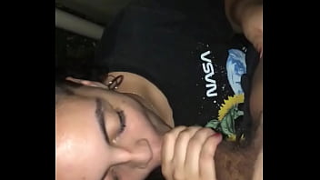 Mixx babe sucking me off outside