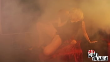 Kimberly screams as audrey’s knuckles slam deep inside