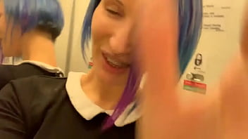 Teen masturbate in the airplane