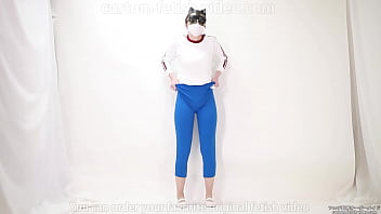 Girl pulls trousers down with her hands and digs them into her crotch Girl pulls trousers down with her hands and digs them into her crotch