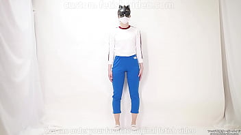 Girl Pulls Trousers Down With Her Hands And Digs Them Into Her Crotch thumbnail