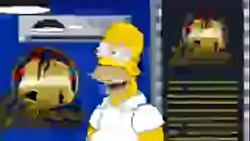 Homer simpson recibe un corte de pelo