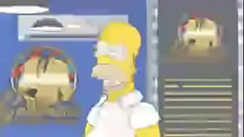Homer simpson recibe un corte de pelo