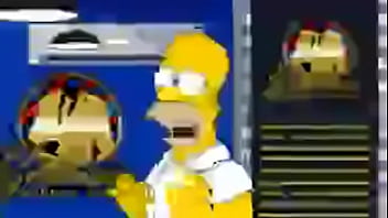 Homer simpson recibe un corte de pelo