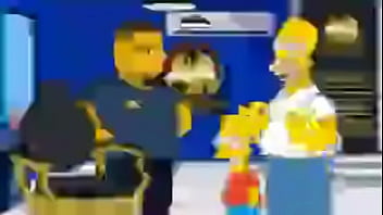 Homer simpson recibe un corte de pelo Homer simpson recibe un corte de pelo