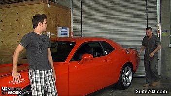 Sexy Gay Mechanic Gets Fucked In The Garage thumbnail