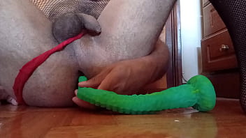 Petsissyslut testing uctopus dildo fully inside