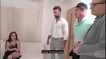 Lenna ross first time to lp first time with 4 guys and first time piss dp piss anal 4on1 facial cumshot wet