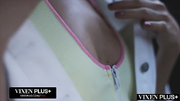 A tight pink g string isn't enough to hide xochi moon's craving holes her lingerie might be fancy but she just wants to get raw